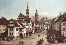 Das  Canaletto-Rathaus Pirna von Rainer Dierchen